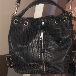 Rebecca Minkoff black bucket bag purse